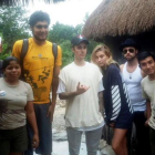 Justin Bieber y sus acompañantes en México.