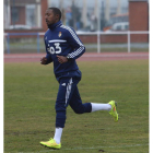 Camille, durante un entrenamiento de la Ponferradina