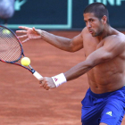 Fernando Verdasco durante el entrenamiento que realizó ayer en Córdoba.