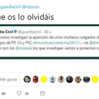 La Guardia Civil ha pedido disculpas por insinuar la complacencia de la policia catalana con el independentismo y ha anunciado depurar responsabilidades