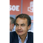 Rodríguez Zapatero, durante la reunión del PSOE.