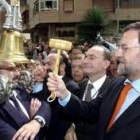 Mariano Rajoy durante su participación en una procesión en  Málaga