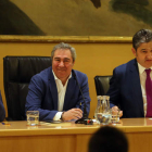 Bieito Rubido, Joaquín S. Torné y Óscar Campillo durante la presentación del libro. RAQUEL P. VIECO