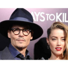 Johnny Depp y su ya esposa, Amber Heard, en una reciente 'premiere'.
