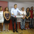 Julio Villarrubia, ayer, en la presentación de su candidatura en Palencia