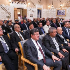 Representantes de la oposición siria durante el encuentro en Riad.