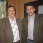 Lupicinio Rodrigo y Emilio Redondo, ayer, en Sahagún.