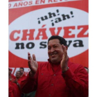 Chávez, en la celebración, este sábado, de su triunfo de hace diez años