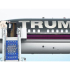 Donald Trump, en su avión privado, en una imagen de archivo.