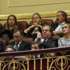 Juan Vicente Herrera, junto a la presidenta de Madrid, Cristina Cifuentes. CHEMA MOYA