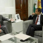 El presidente andaluz José Antonio Griñán se reunió con Zapatero en La Moncloa.
