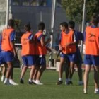 La estrategia ocupó buena parte del entrenamiento celebrado ayer