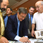 Florentino Pérez, en una visita a León de junio del año 2001. NORBERTO