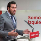 Óscar Puente, portavoz de la ejecutiva federal del PSOE, ayer, en Madrid