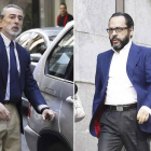 Francisco Correa y  Álvaro Pérez ‘El Bigotes’, ayer, a su llegada a la Audiencia Nacional.