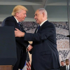 Trump, con Netanyahu, en el Museo de Israel.