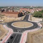 Imagen de la avenida de Palencia durante su urbanización