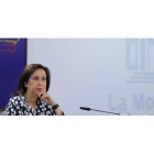La ministra Margarita Robles anunció hoy la nueva cúpula de Defensa. EMILIO NARANJO