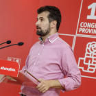 Luis Tudanca durante la clausura del Congreso del PSOE celebrado en Burgos. SANTI OTERO