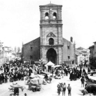 Mercado en la Plaza Mayor en 1905.