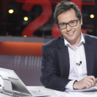 El periodista Sergio Martín, durante su etapa en el Canal 24 horas de TVE. TVE