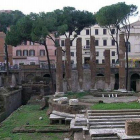 Las ruinas de la Curia de Pompeyo de Roma, en la actualidad.