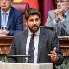El candidato a la presidencia de la Comunidad de Murcia, Fernando López Miras. MARCIAL GUILLÉN