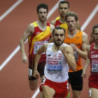 Álvaro de Arriba (izquierda), en la final de 800 de Belgrado.
