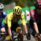 Egan Bernal, de amarillo, durante la penúltima etapa del Tour 2019.