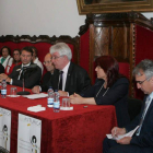 De Paz, Moro, Lorenzo, Hermida, Alonso y Fernández, ayer en la rueda de prensa.