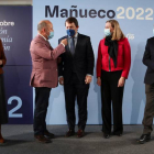 El Presidente del Partido Popular de Castilla y León y candidato a las elecciones autonómicas del 13 de febrero por el PP, Alfonso Fernández Mañueco, en el centro. MARIAM A. MONTESINOS