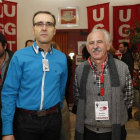 Manuel Mayo y Nicolás Sanz, ayer en un momento del congreso de la FSP en León.