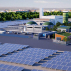 Imagen virtual del parque de energías renovables, que se construirá junto al cementerio y la Edar, en una parcela de 22 hectáreas. DL