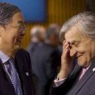 El presidente del Banco de China, Xiaochuan, junto a Trichet, en una imagen de archivo.