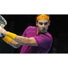 Rafael Nadal responde una bola ayer ante el estadounidense Andy Roddick.