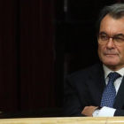 El expresidente de la Generalitat Artur Mas, en la tribuna de invitados del Parlament.