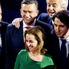 Marianne Thieme, en el centro, junto a otros candidatos a las elecciones holandesas del 2017.