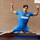 Nacho Biosca durante un entrenamiento del Abanca Ademar en el Ceard de León. MARCIANO