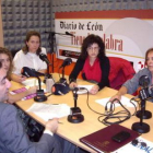 Suárez-Quiñones, Crespo, la moderadora, Gutiérrez y Carlón.