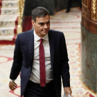 El presidente del Gobierno, Pedro Sánchez, en el Congreso de los Diputados. MARISCAL