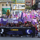 Manifestación con motivo del 8-M por las calles de Ponferrada.