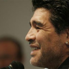 El director técnico de la selección de fútbol de Argentina, Diego Maradona.