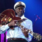 El músico Chuck Berry en Bilbao, en el último concierto que ofreció el verano pasado en España