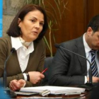 Los concejales Encina Pardo y Reiner Cortés, ayer al presentar el estudio