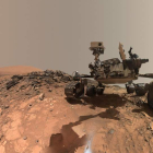 La nave Curiosity sobre la superficie de Marte. NASA