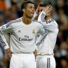 Cristiano Ronaldo y Sergio Ramos, durante la semifinal entre Madrid y Bayern.