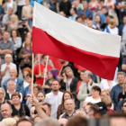 Manifestantes polacos contra la reforma judicial.