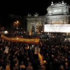 En la concentración se vieron pancartas contra el presidente