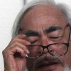 El realizador japonés Miyazaki, esta mañana en Tokio.