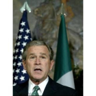 El presidente norteamericano, George W. Bush, ayer, en la Casa Blanca